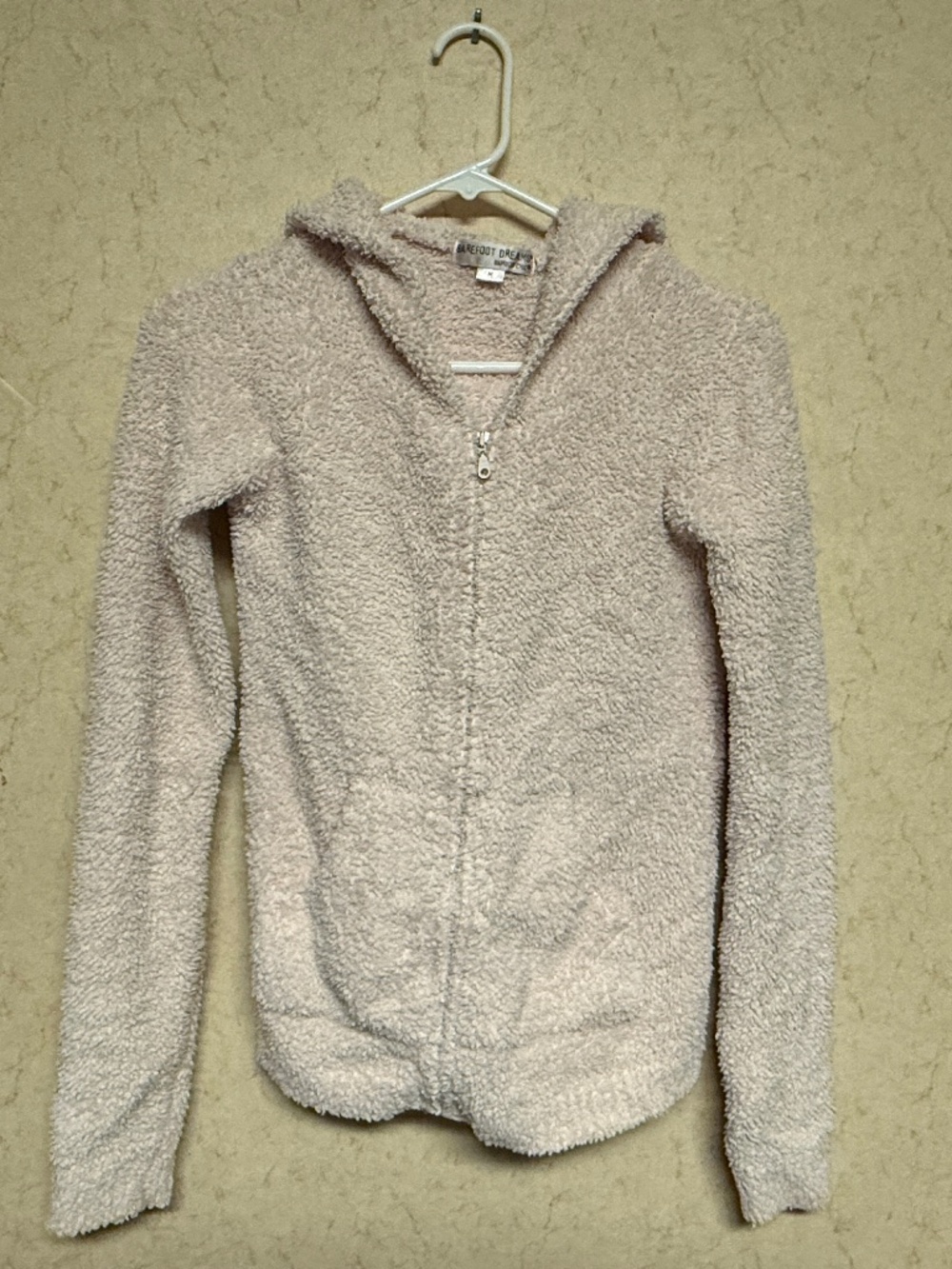 Barefoot Dreams Bamboo Chic Light Pink Soft & Cozy Zip Up M